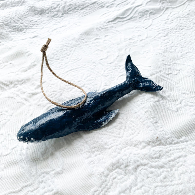 Humpback Whale hand painted Decor Christmas Ornament