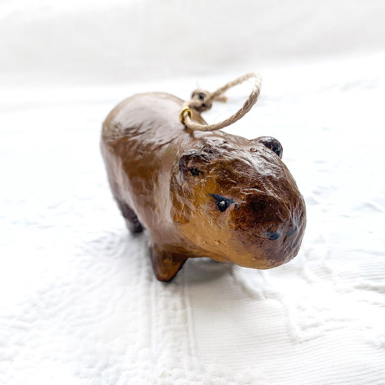 Capybara hand painted medium Decor Christmas Ornament