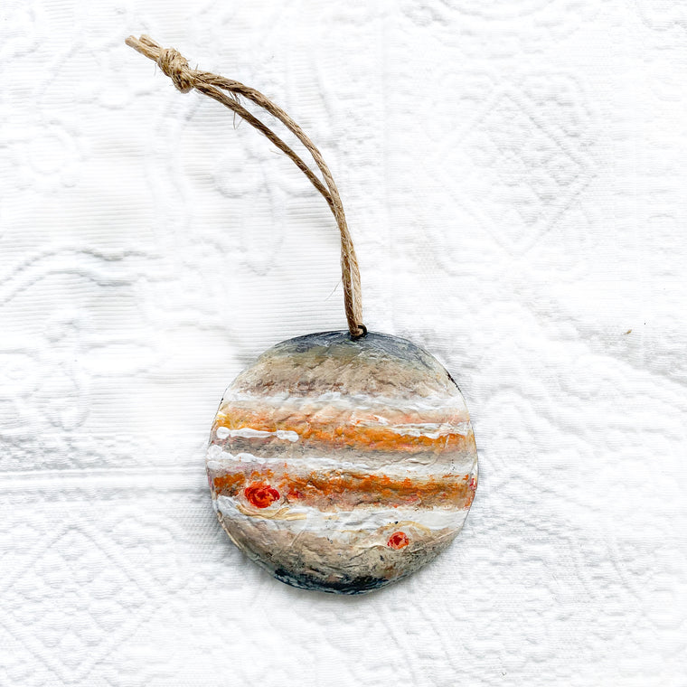 Jupiter Planet hand painted small Christmas Ornament