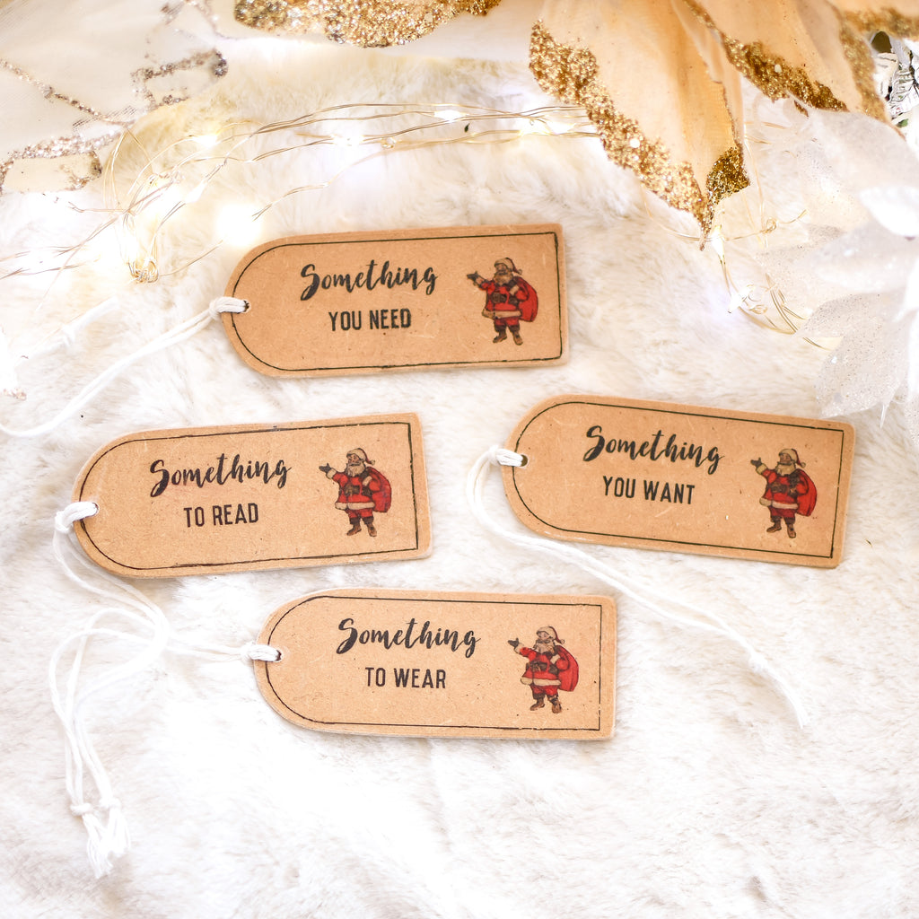 Something You Need resuable Christmas Wooden Tag Set Santa