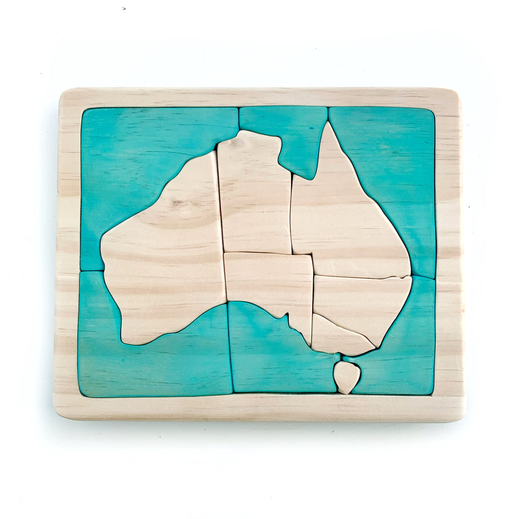 Map of Australia Wooden Jigsaw Puzzle